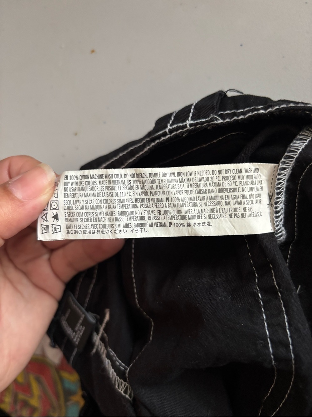 Forever 21 Black Maxi Skirt with White Contrast Stitching - Picture 5 of 5